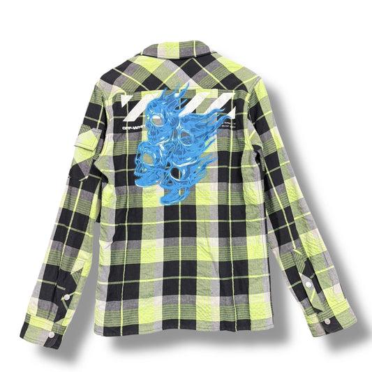 Vintage Off-white Flannel Shirt