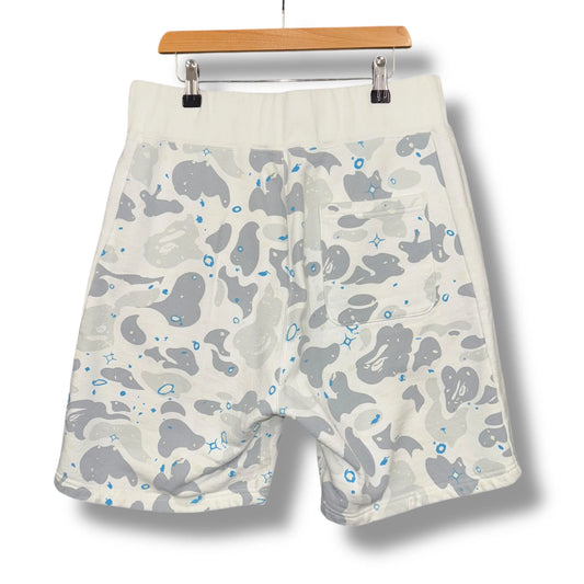 Vintage A Bathing Ape Graphic Camo Fleece Shorts
