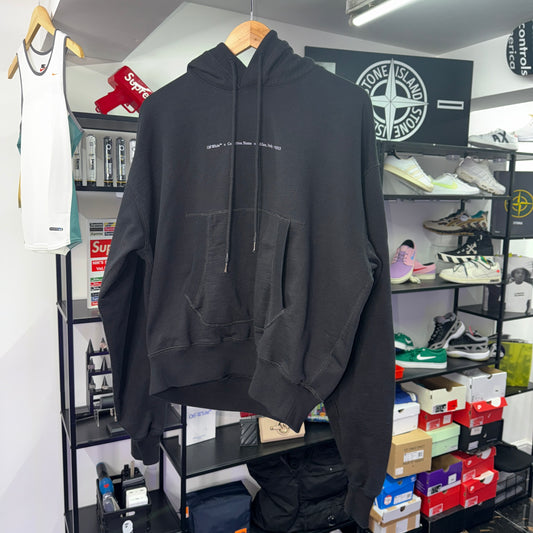 offwhite "tornado" hoodie, medium relaxed, black