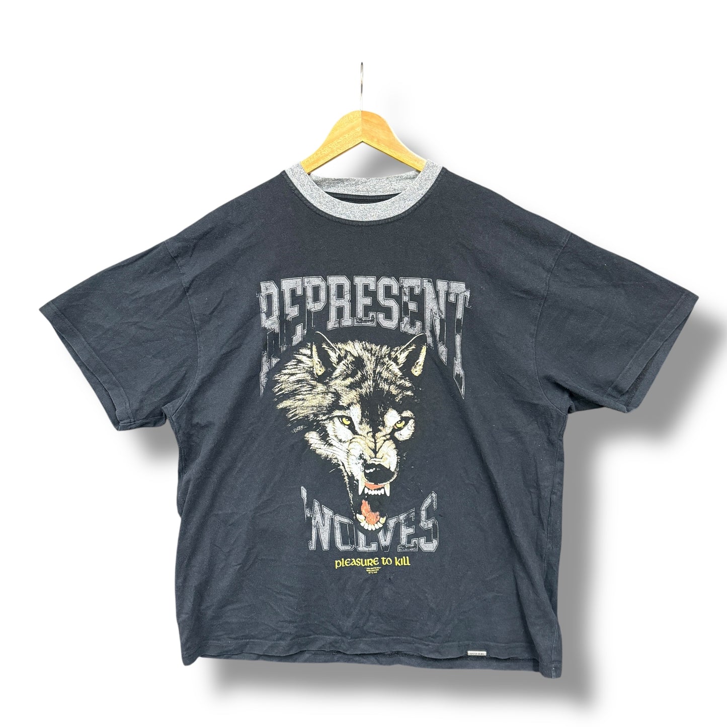 Represent 'pleasure to kill' t-shirt, oversized large