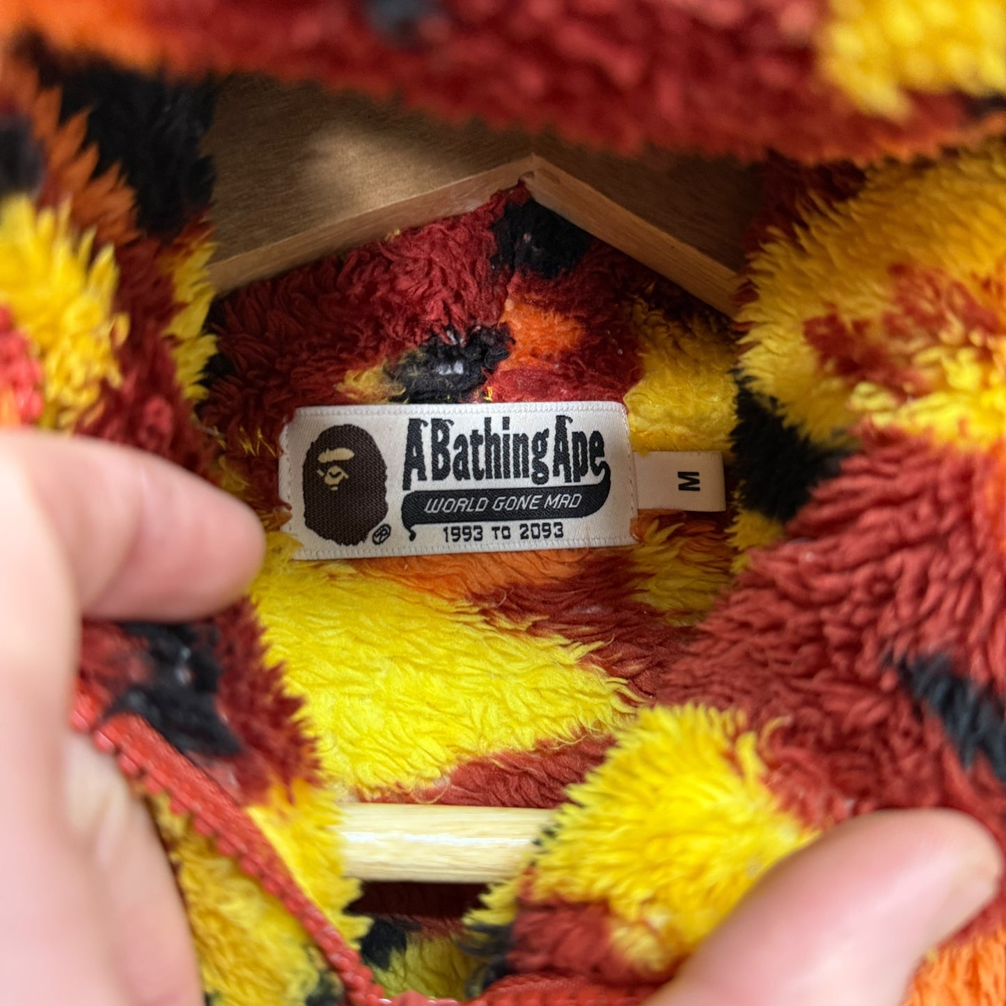 A BATHING APE full zip Hoodie, fury Multi, Medium