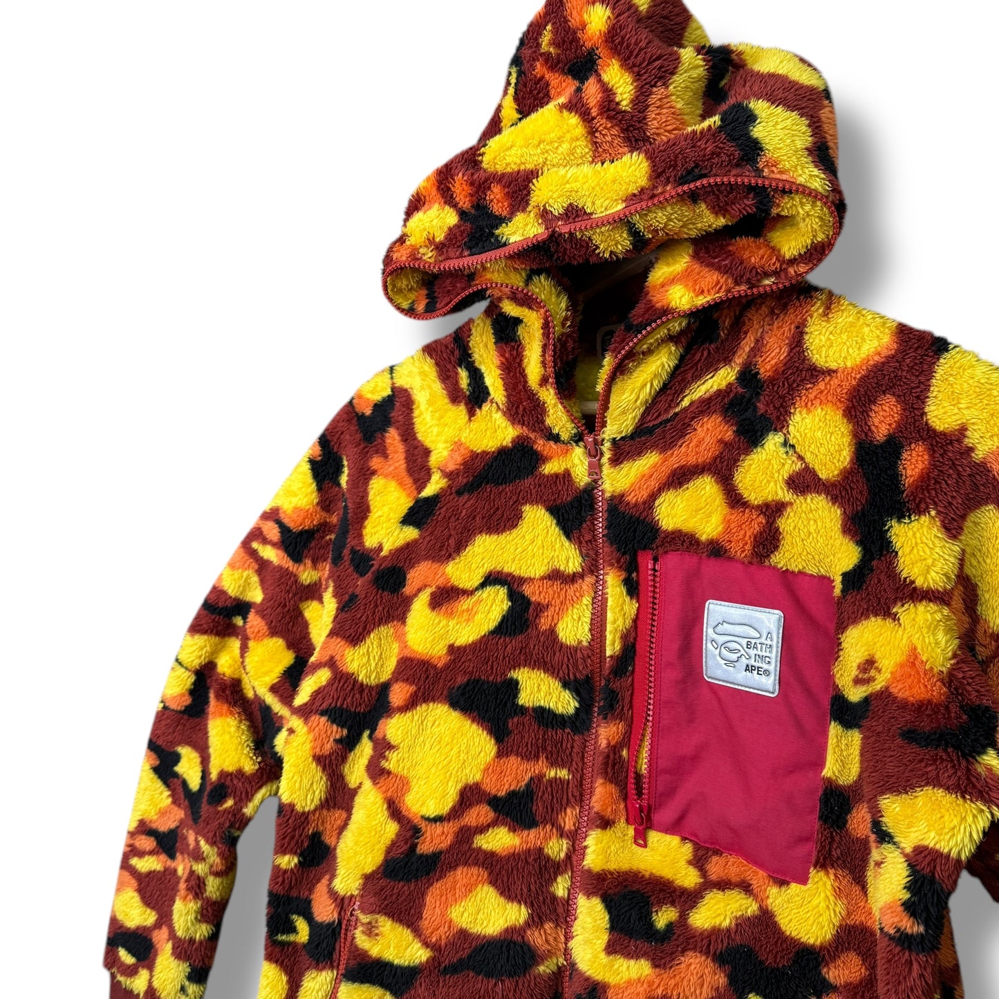 A BATHING APE full zip Hoodie, fury Multi, Medium