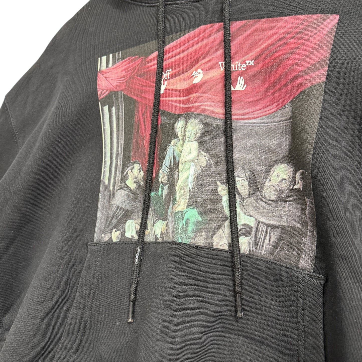 Off White Hoodie, Black, Small oversized