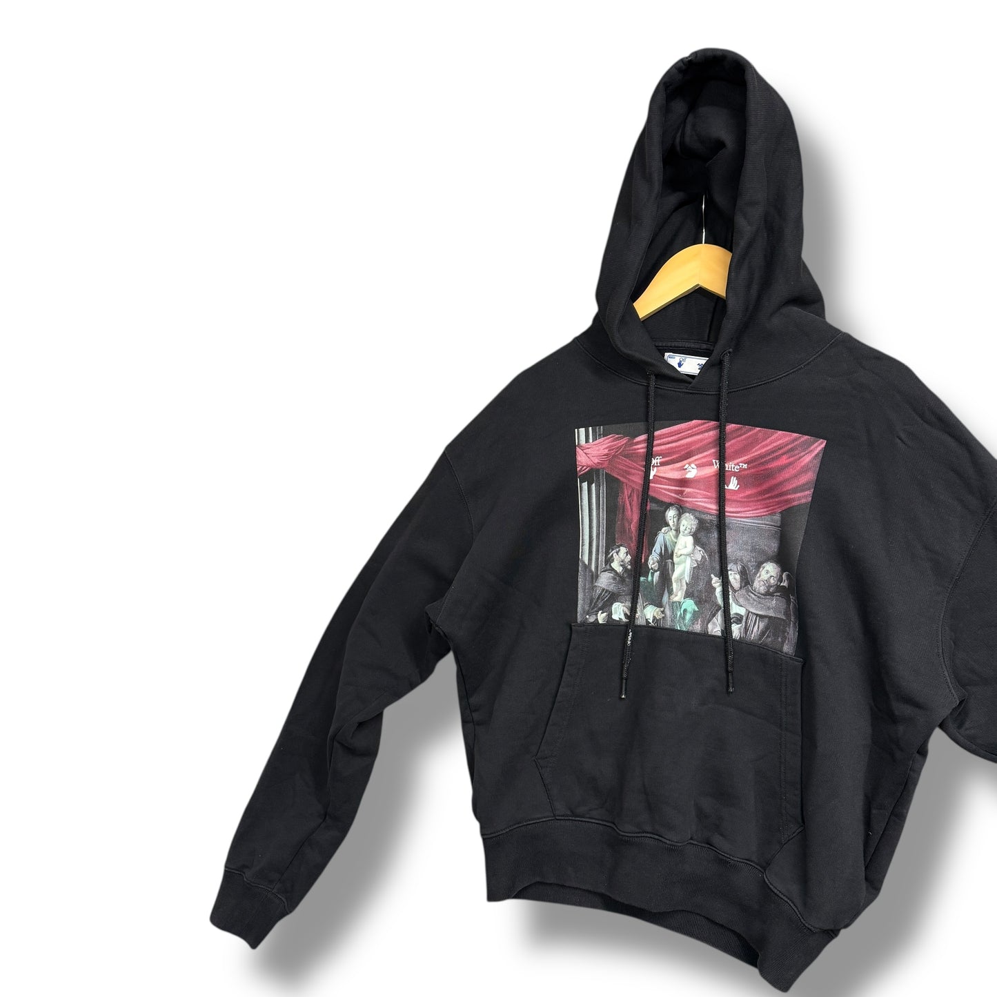 Off White Hoodie, Black, Small oversized