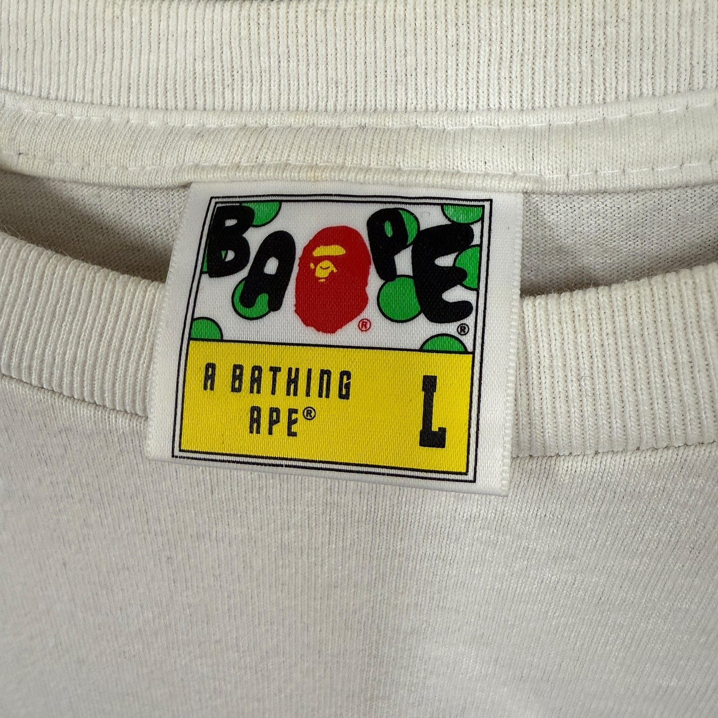 A BATHING APE T-Shirt, large, white & blue