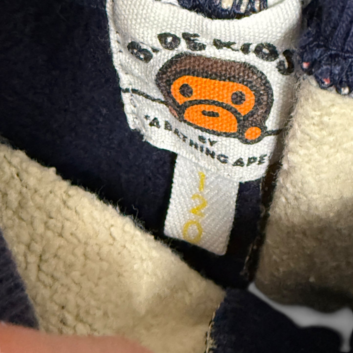 a bathing ape shorts, navy & multi, child 12