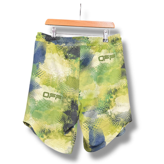 Off-white active shorts, medium relaxed, green