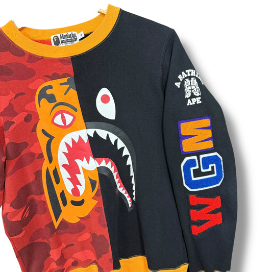 A bathing ape 'split' jumper, multi