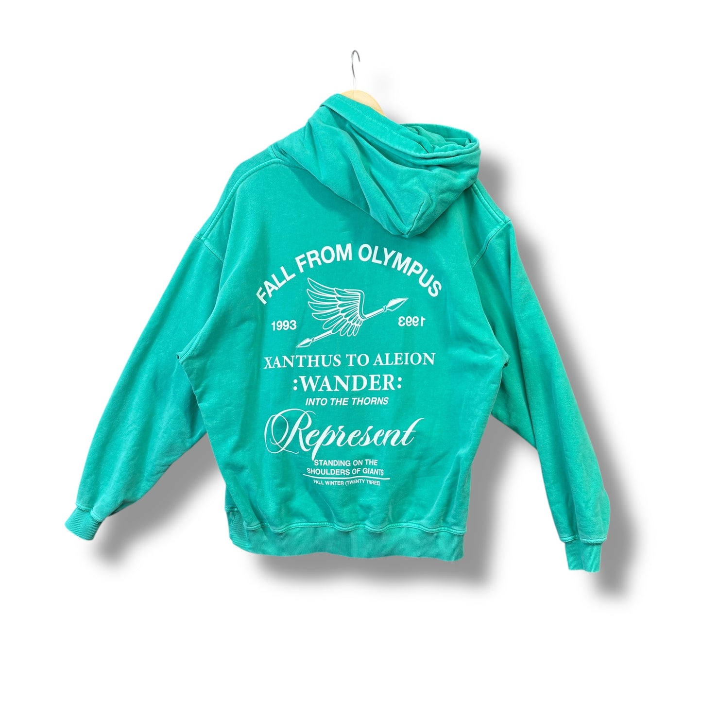represent hoodie, xl relaxed green