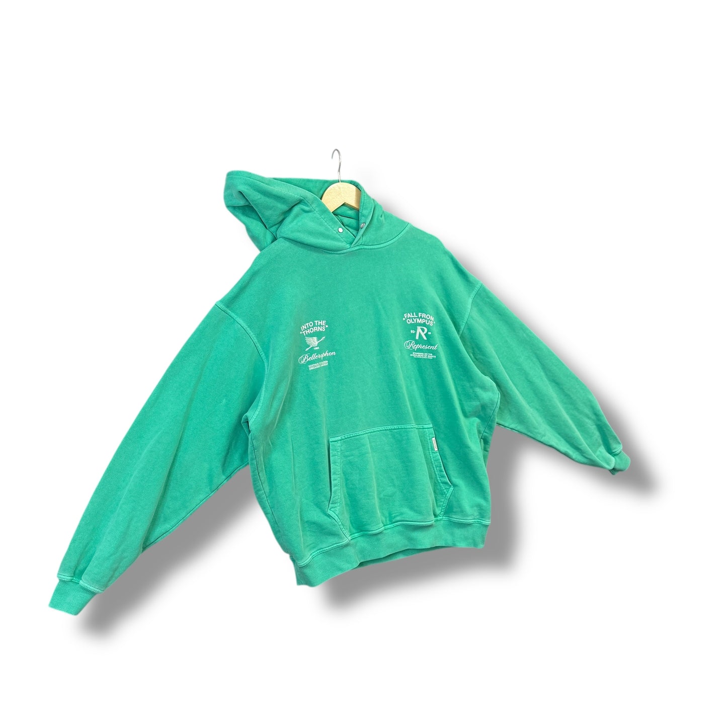 represent hoodie, xl relaxed green