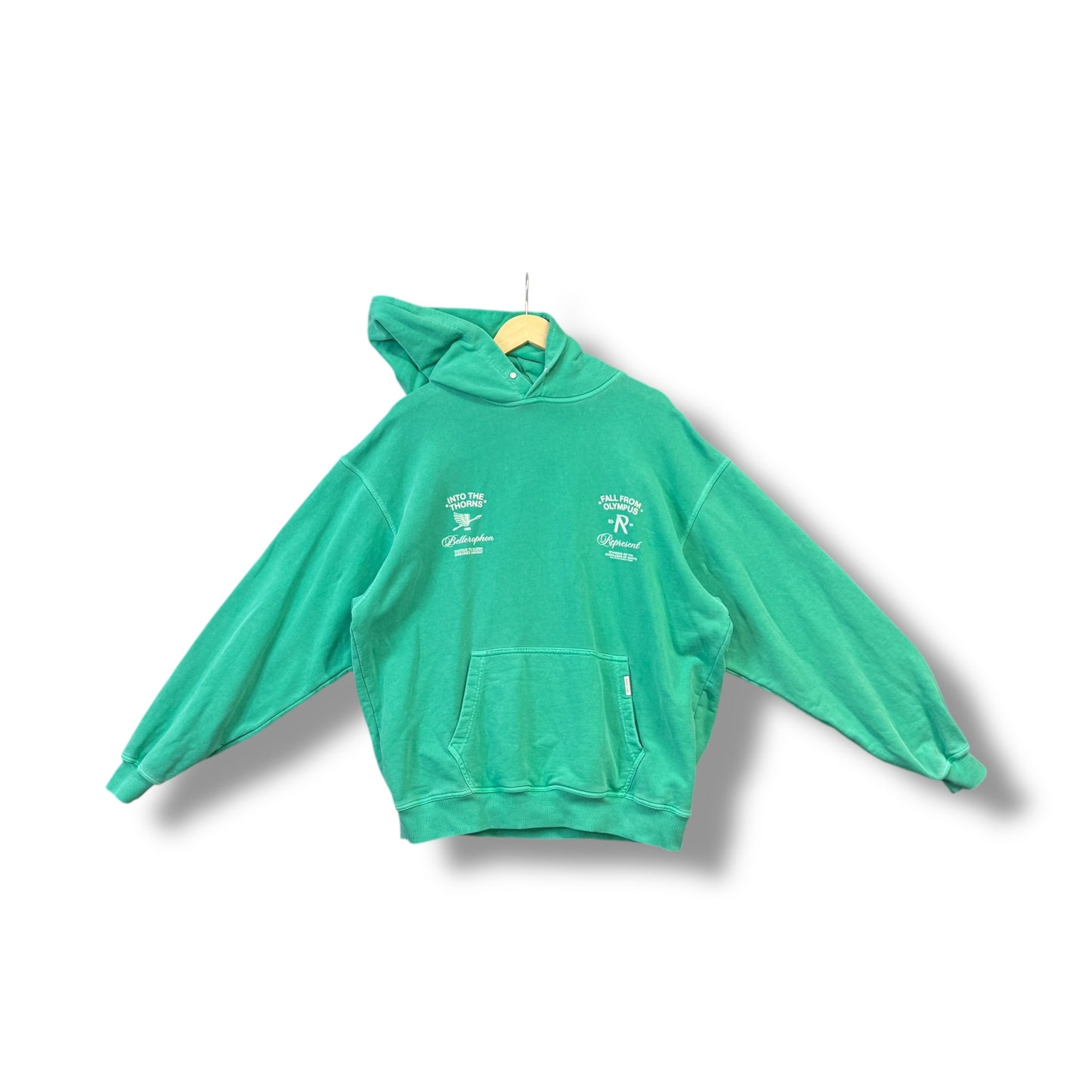 represent hoodie, xl relaxed green