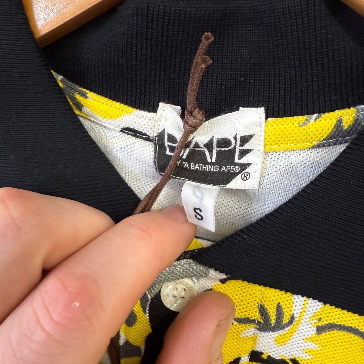 a bathing ape polo shirt, multi floral, small relaxed, new
