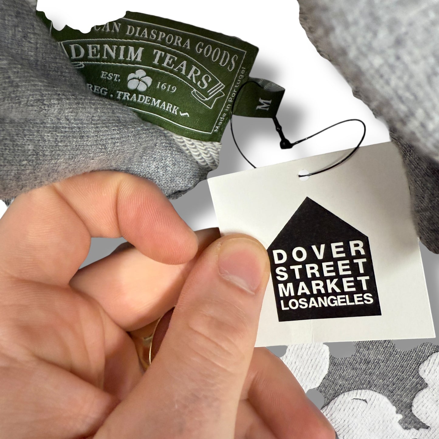 Denim tears hoodie, grey, medium bnwt