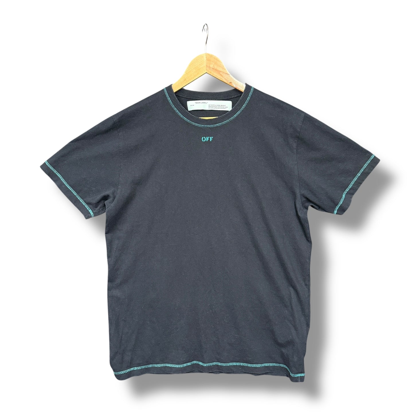 Off-white t-shirt, relaxed large, green & black