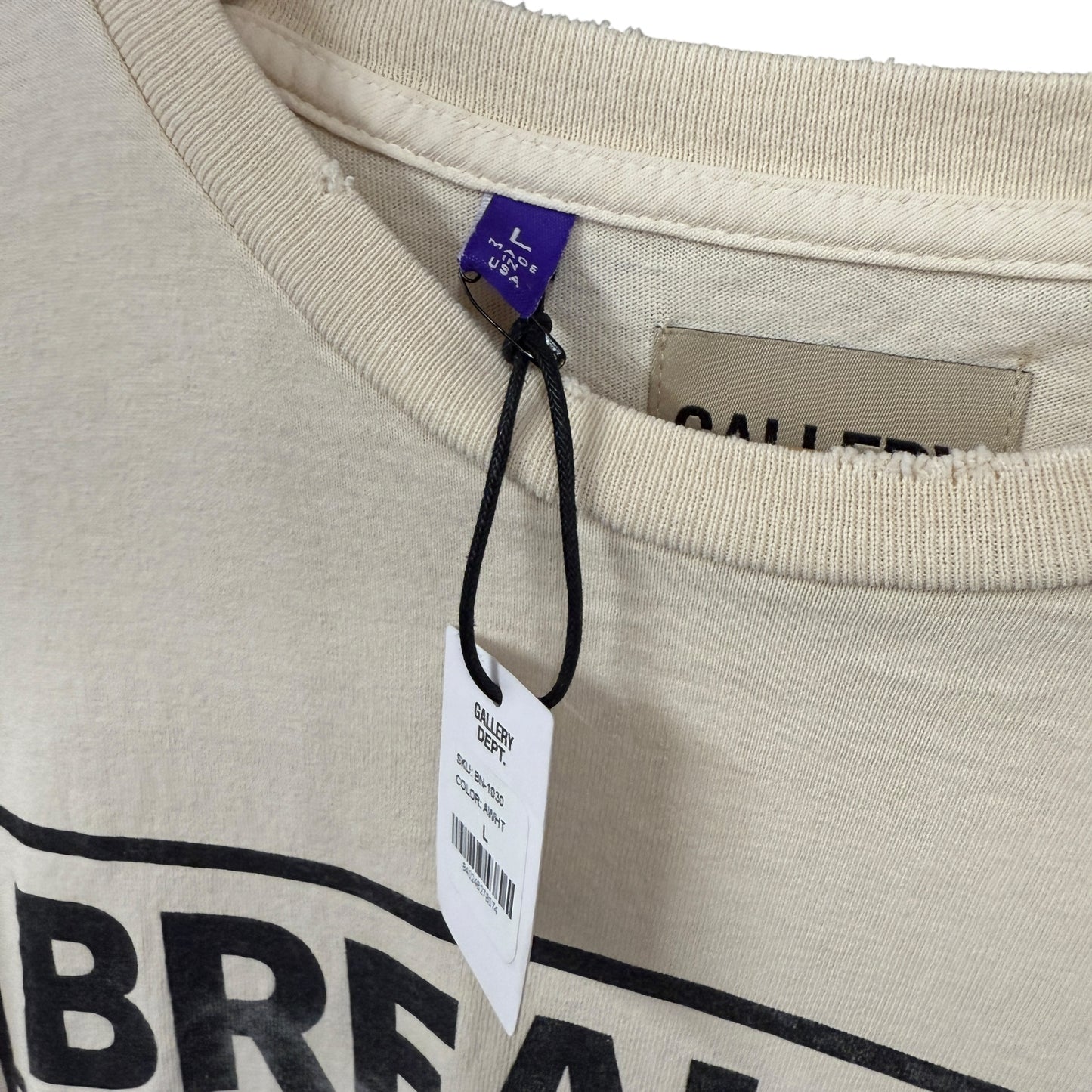 Gallery Dept T-shirt, BNWT oversized large, white