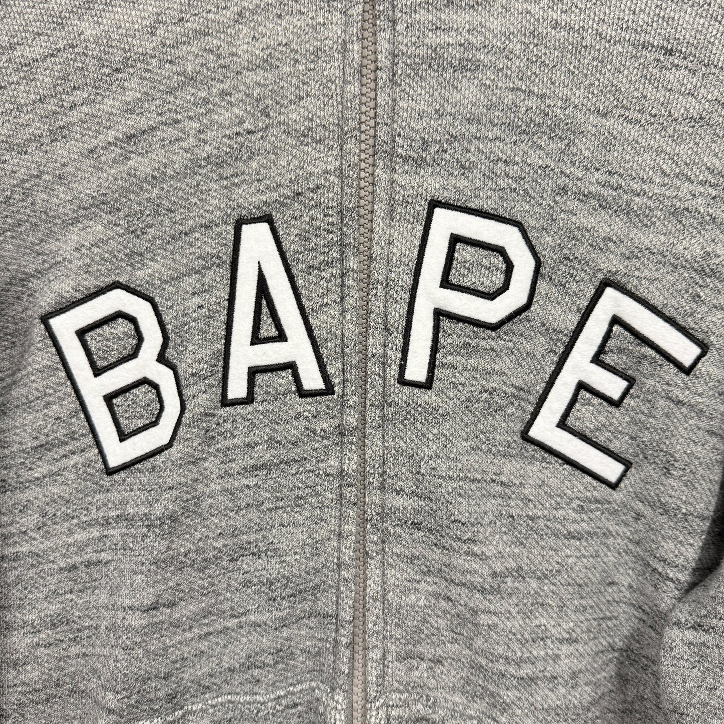 A bathing ape full zip jacket, grey, medium