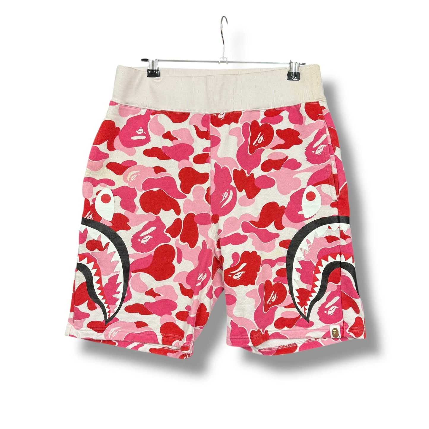 Vintage A Bathing Ape Shark Camo Fleece Shorts