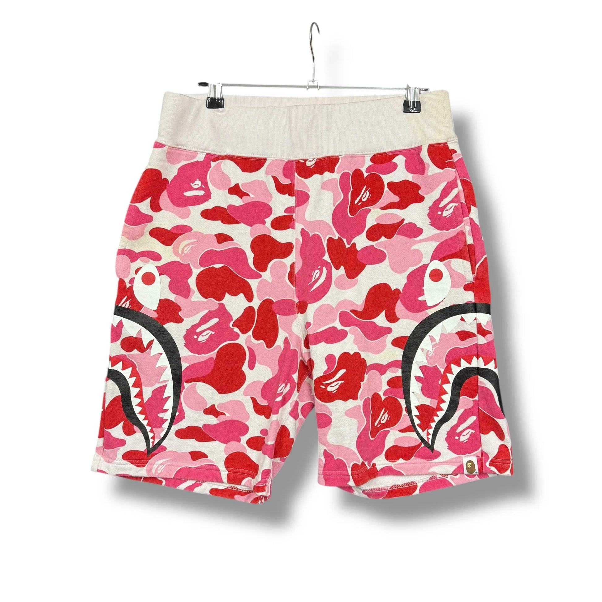 Vintage A Bathing Ape Shark Camo Fleece Shorts