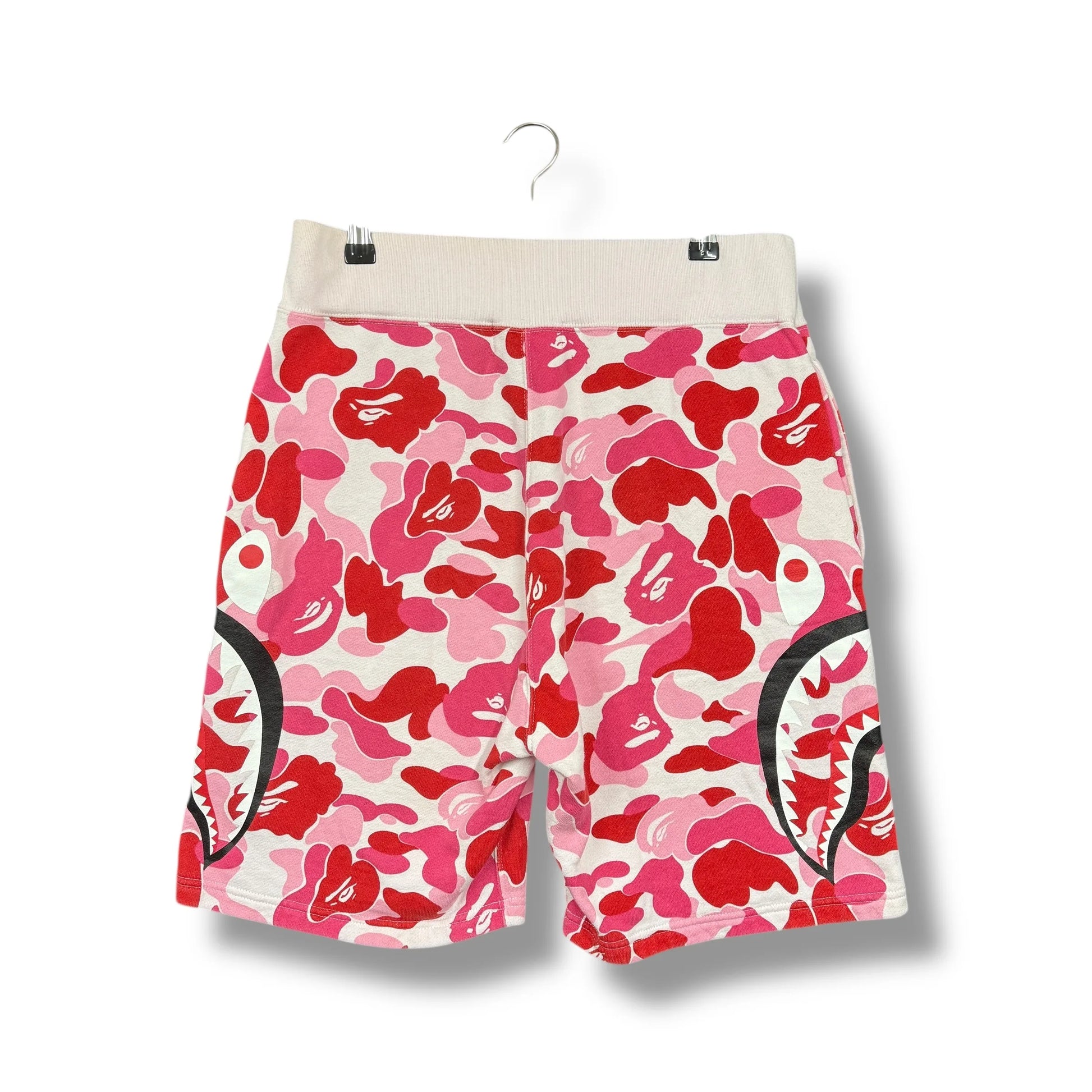 Vintage A Bathing Ape Shark Camo Fleece Shorts