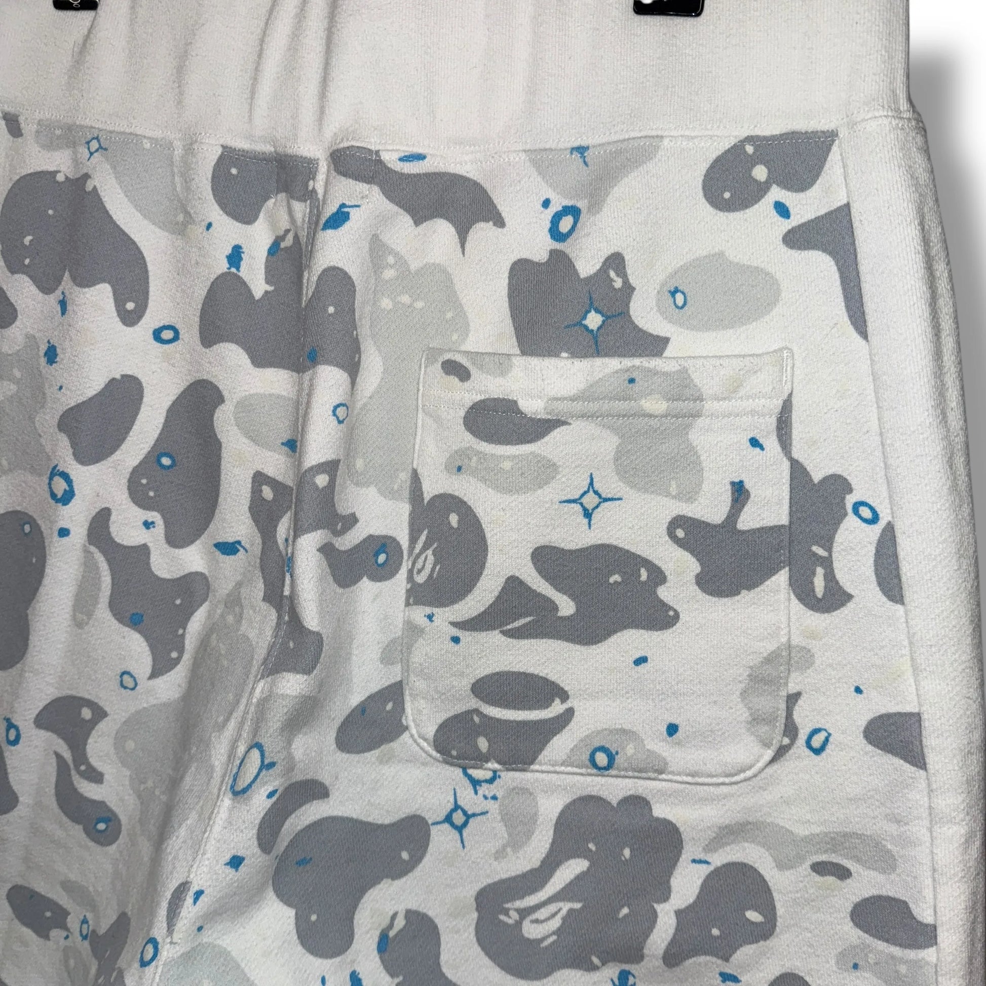 Vintage A Bathing Ape Graphic Camo Fleece Shorts