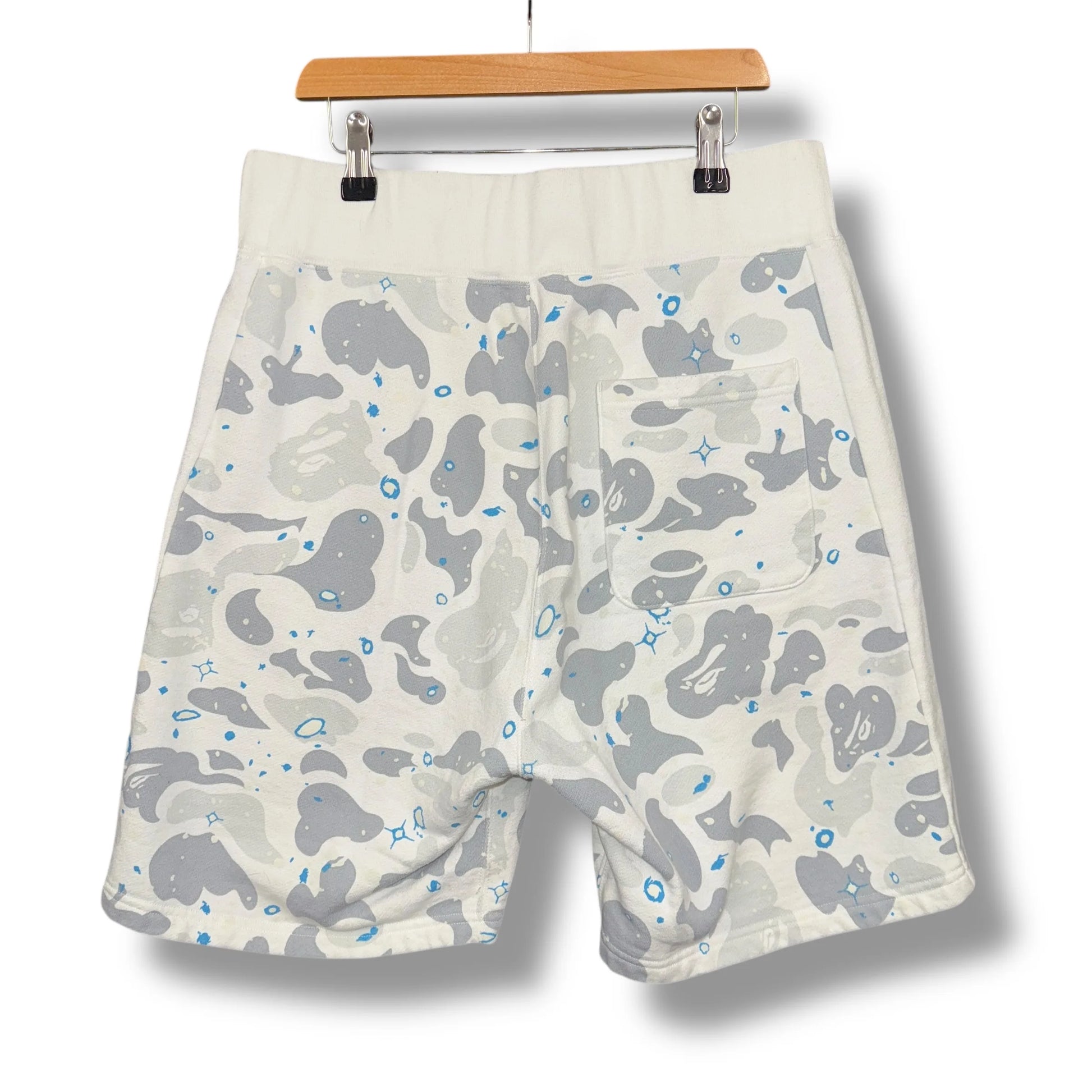 Vintage A Bathing Ape Graphic Camo Fleece Shorts