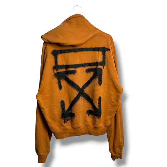 Off-white Hoodie Orange Large