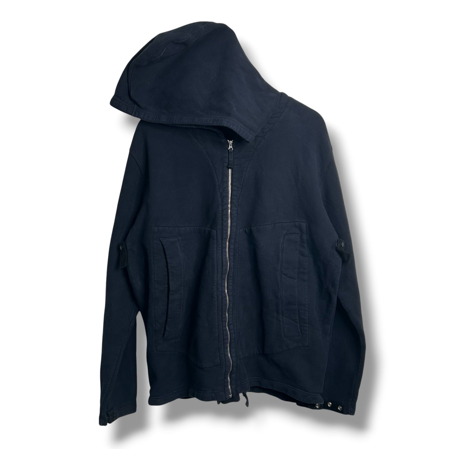 Stone Island Zip-up Hoodie Black