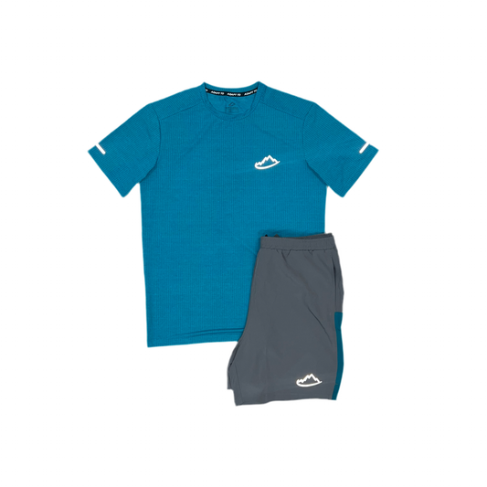 Adapt To Running 2.0 T-Shirt/Shorts Set - Teal