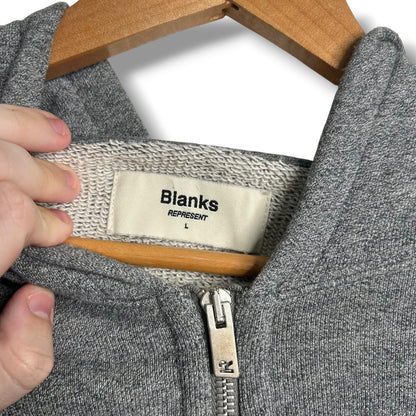Represent Blanks Zip-up Hoodie Grey Large
