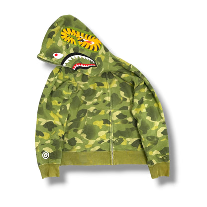 A Bathing Ape Zip-up Hoodie Green Medium