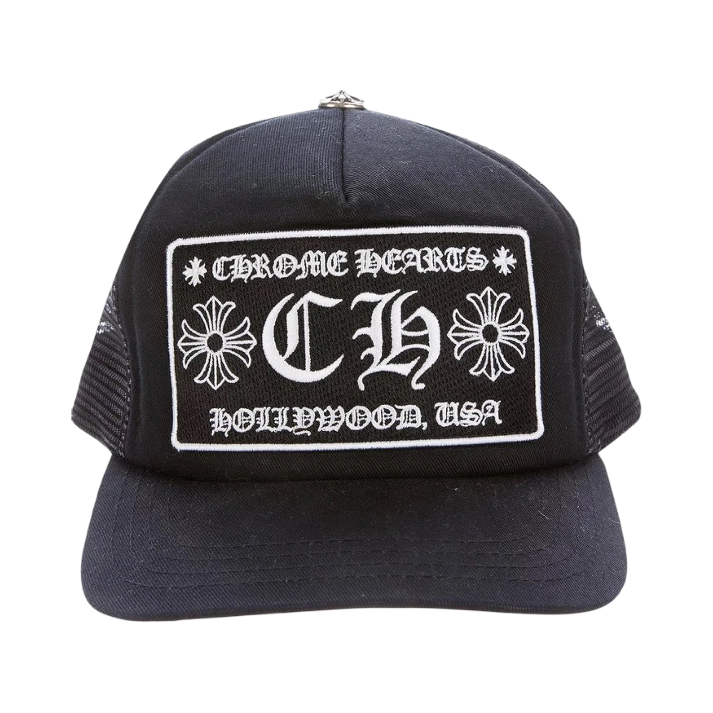 Chrome Hearts CH Hollywood Trucker Hat - Black