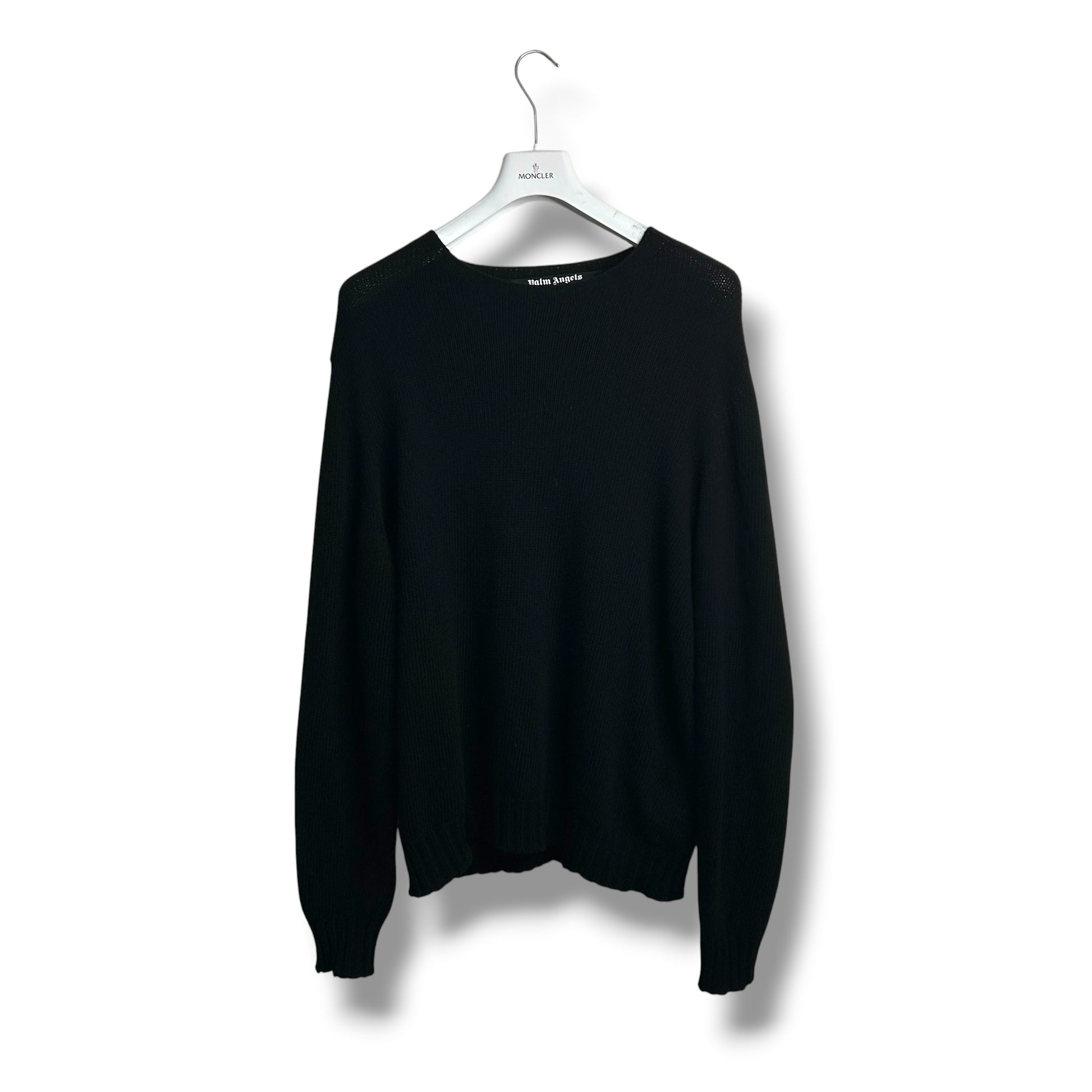 Palm Angels Thin Knit Jumper Black Large