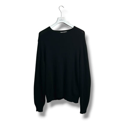 Palm Angels Thin Knit Jumper Black Large