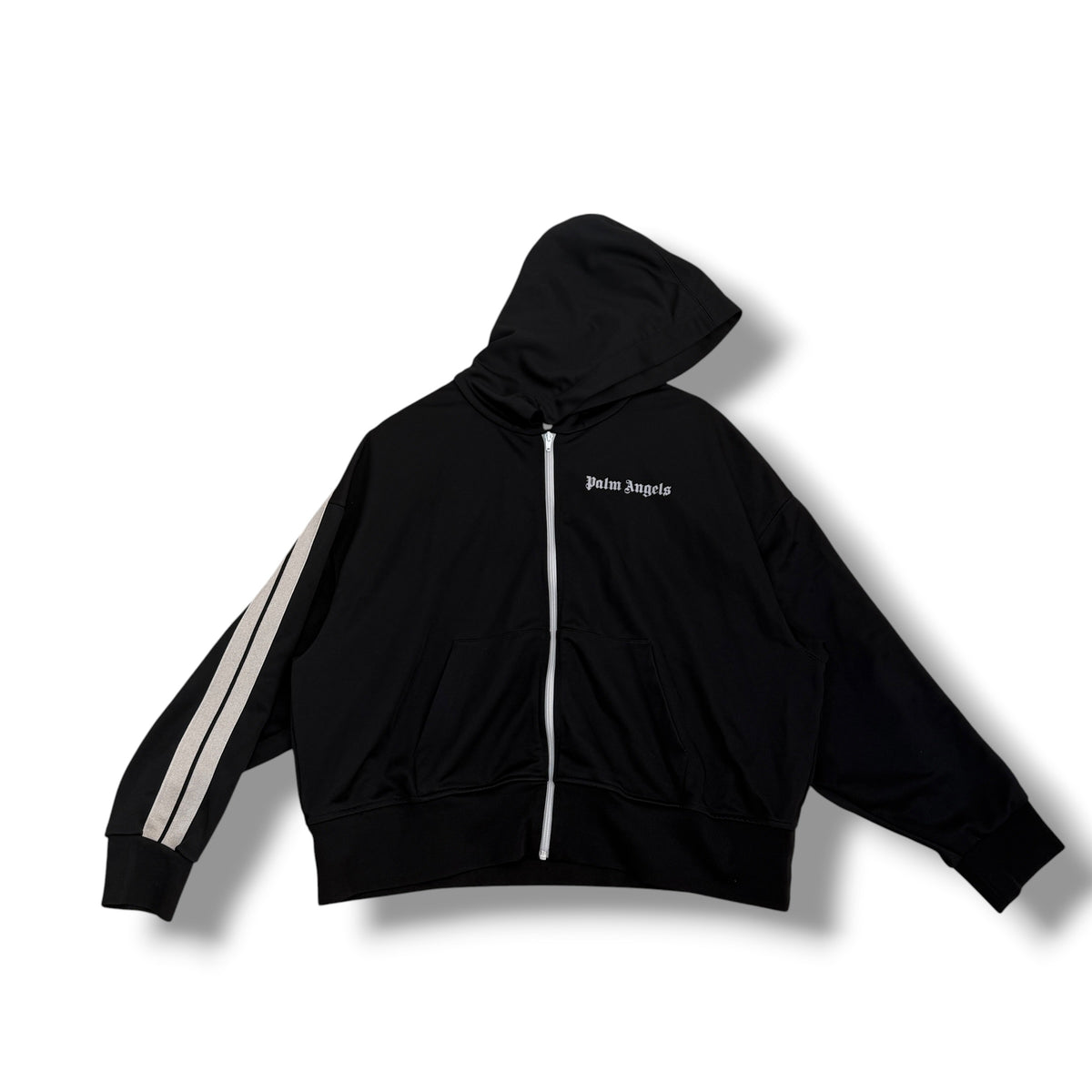 Palm Angels Zip-up Hoodie Black