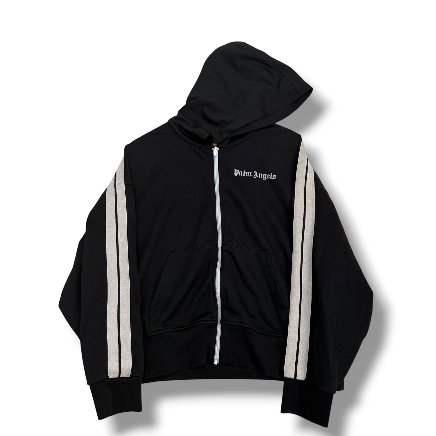 Palm Angels Zip-up Hoodie Black