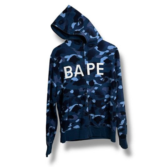 Bape Zip-up Hoodie Blue