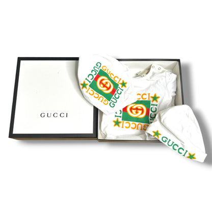 Gucci Baby Set White 0-3 Months