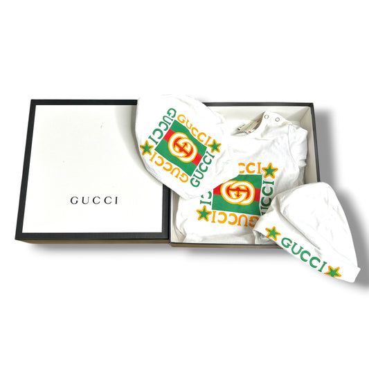 Gucci Baby Set White 0-3 Months