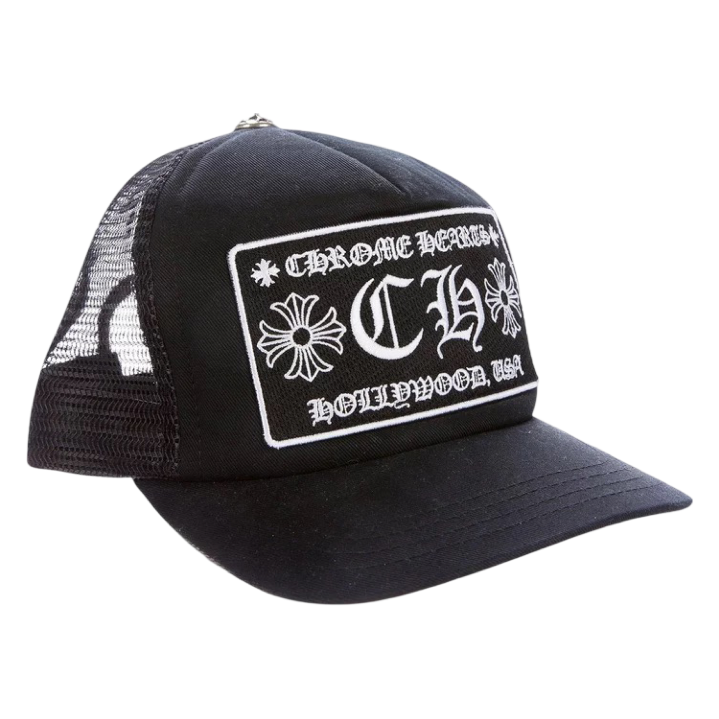 Chrome Hearts CH Hollywood Trucker Hat - Black