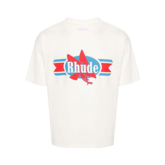 Rhude Chevron Eagle Tee Vintage White