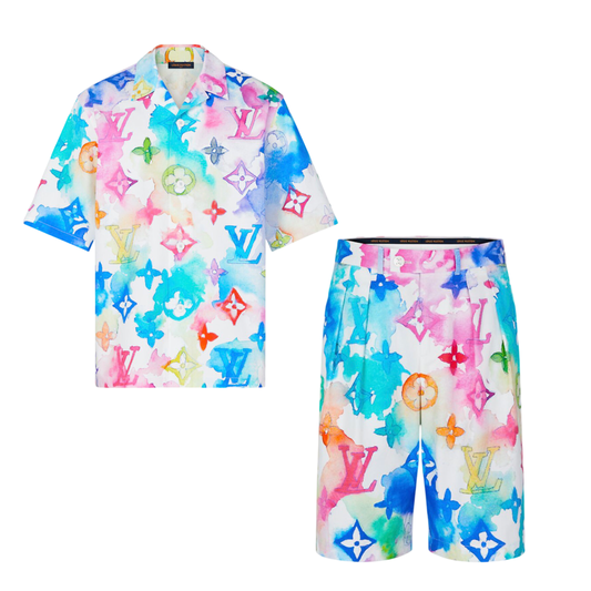 Louis Vuitton Watercolour Shirt/Short Set