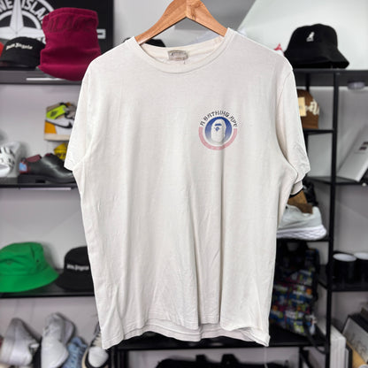 A bathing ape T-shirt, large, white and blue