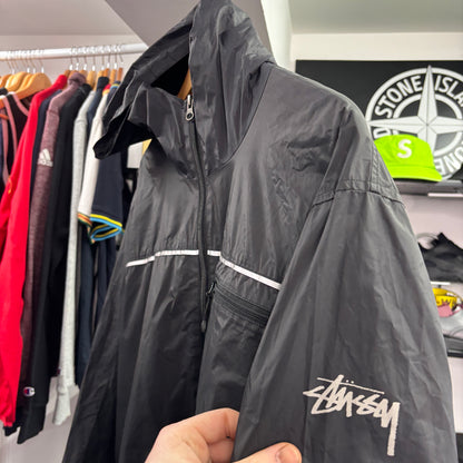 stussy windbreaker/ jacket, black, large