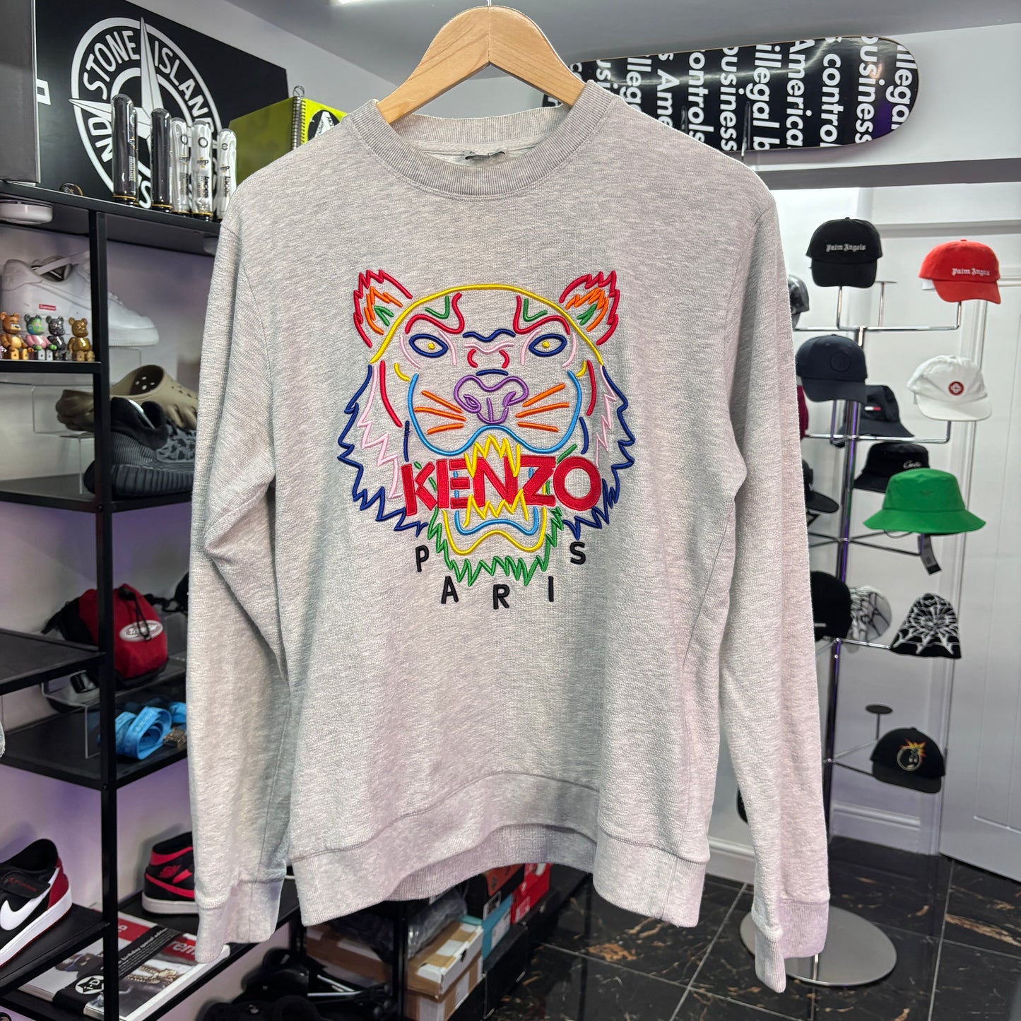 kenzo jumper, grey, MULTI, medium