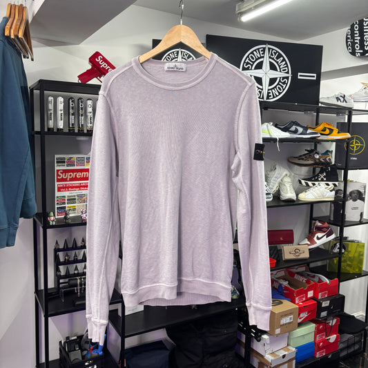 Stone island jumper, grey, medium, relaxed