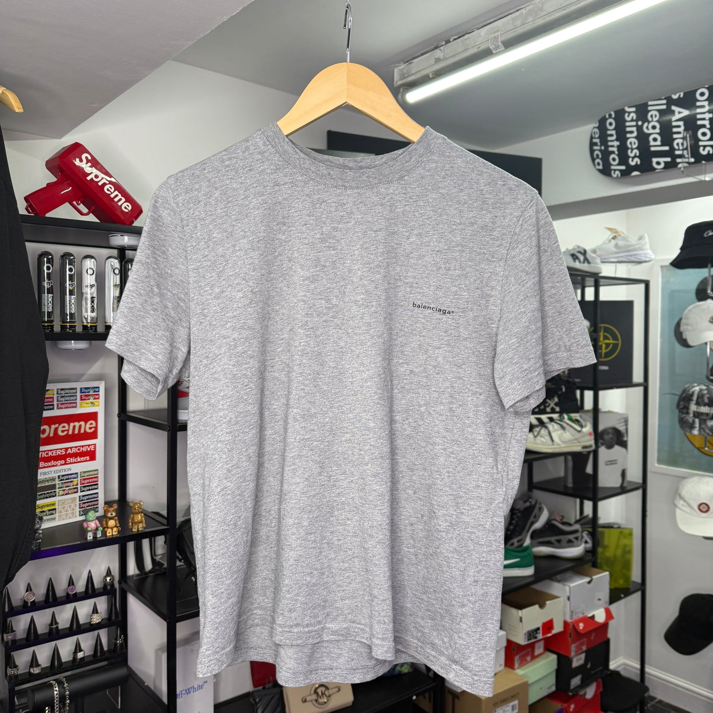 balenciaga T-shirt, medium, grey, standard fit