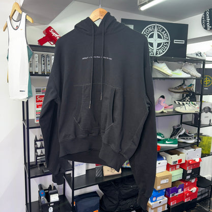 offwhite "tornado" hoodie, medium relaxed, black