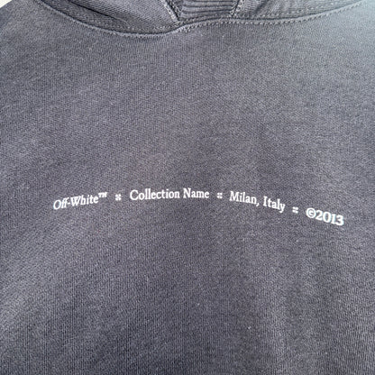 offwhite "tornado" hoodie, medium relaxed, black