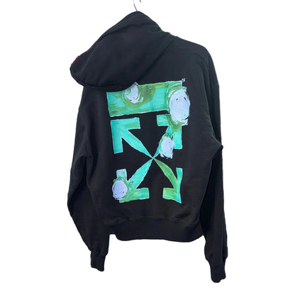 offwhite "tornado" hoodie, medium relaxed, black