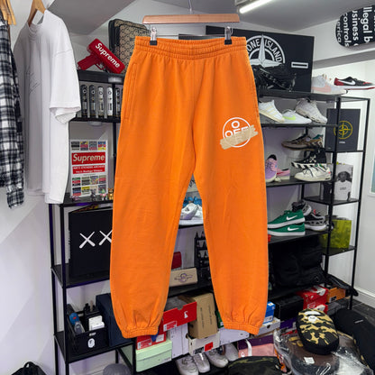 Off White Joggers, Orange, Small